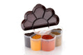 Plastic 6 In 1 Masala Box for Kitchen,Spice Boxes for Kitchen,Transparent 6 Compartment