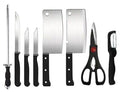 8-Piece Kitchen Knife Set with Scissors, Sharpener and Peeler, Professional Stainless Steel