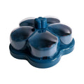 Dry Fruit Storage Box With Easy Open Lid - Lotus Design 5 Compartment Snack Container