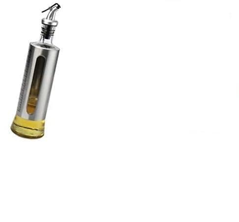 Glass Oil Dispenser Bottle, 500ml | Measuring Scale, Leak-Proof Auto Flip