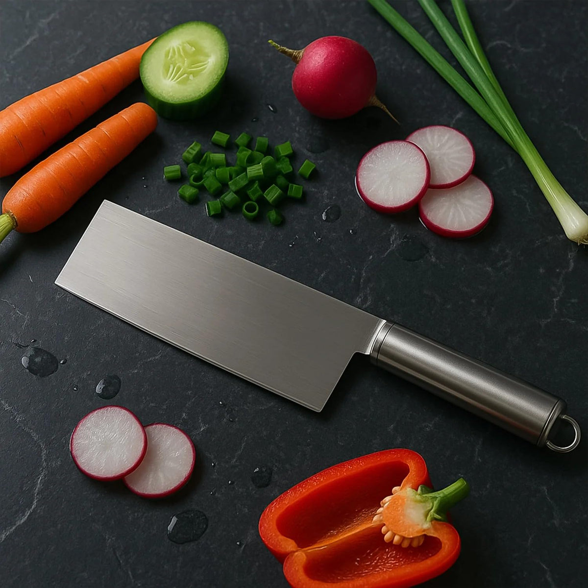 Stainless Steel Vegetable Cleaver Knife, 1Pc | Ultra-Sharp, Multipurpose, Heavy-Duty