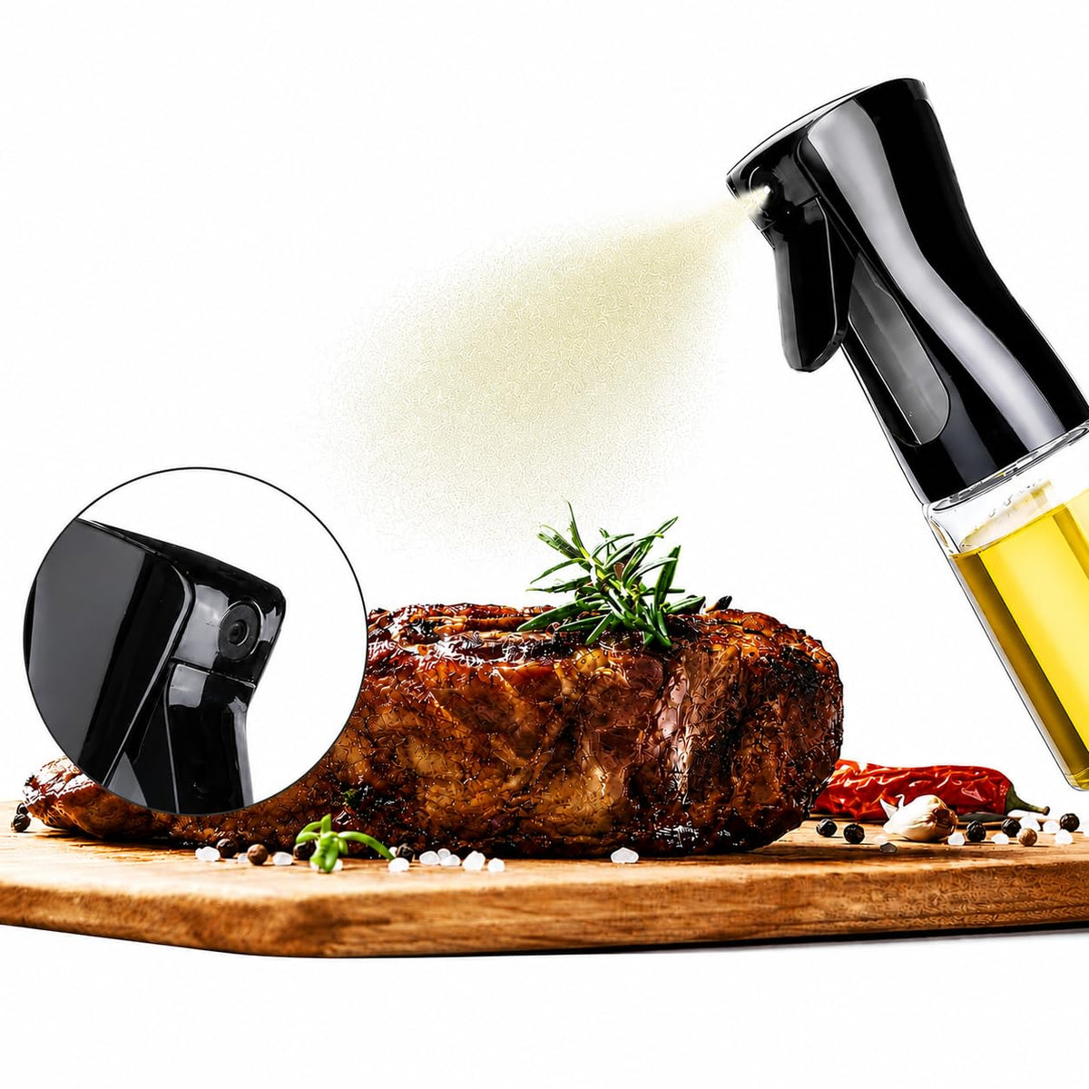 Spray Dispenser Cooking 200ml Olive Oil Spray Bottle Refillable