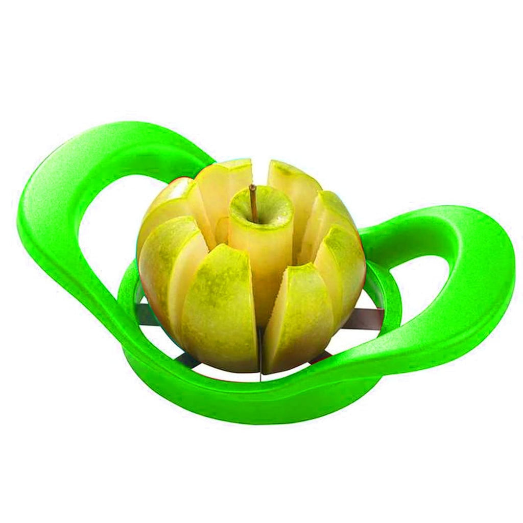 Apple Cutter | Manual Slicer with 8 Blades and Handle (Green) 2pcs