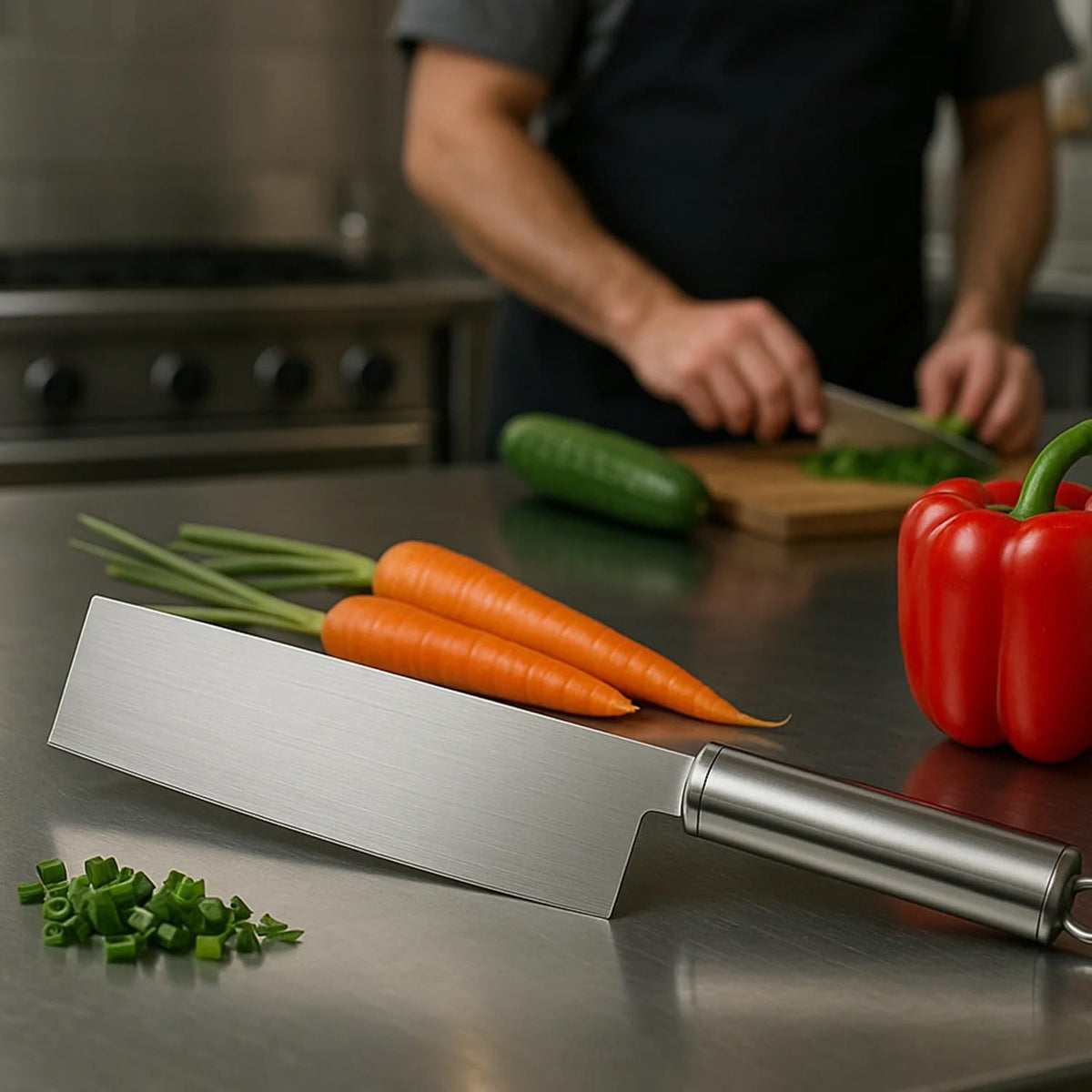 Stainless Steel Vegetable Cleaver Knife, 1Pc | Ultra-Sharp, Multipurpose, Heavy-Duty