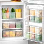 Fridge Storage Boxes (Pack of 6) Freezer & Refrigerator Organizer Containers Kitchen