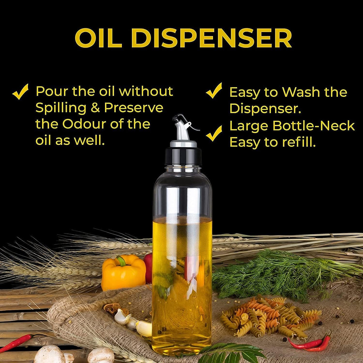 Plastic Oil Dispenser Spout for Easy Pouring | Leak-Proof Soy Sauce