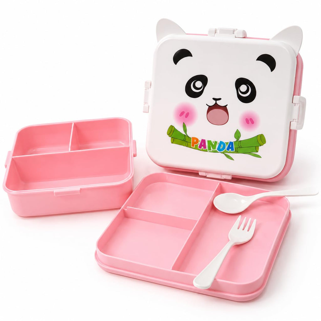 Kids Cat Design Lunch Box with Airtight Lock Lid – BPA Free Plastic Tiffin Box