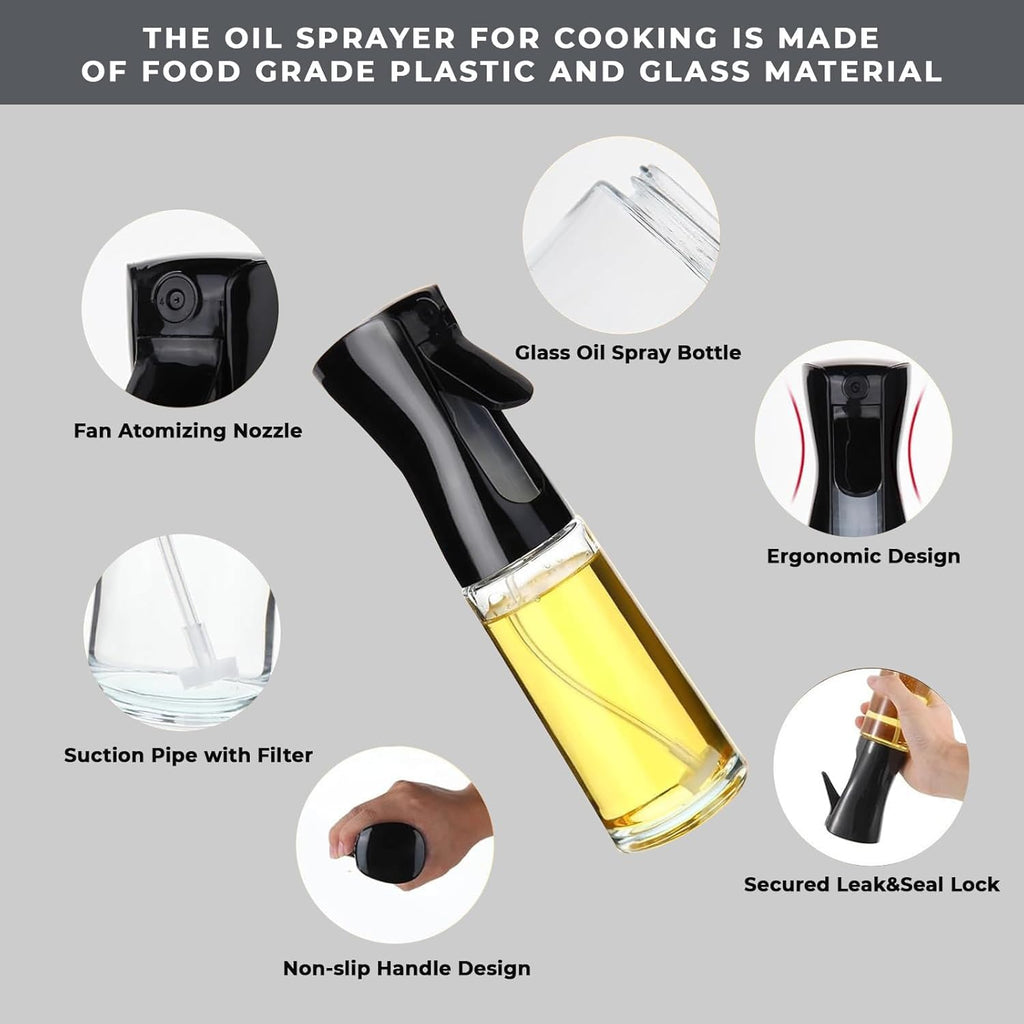 Spray Dispenser Cooking 200ml Olive Oil Spray Bottle Refillable