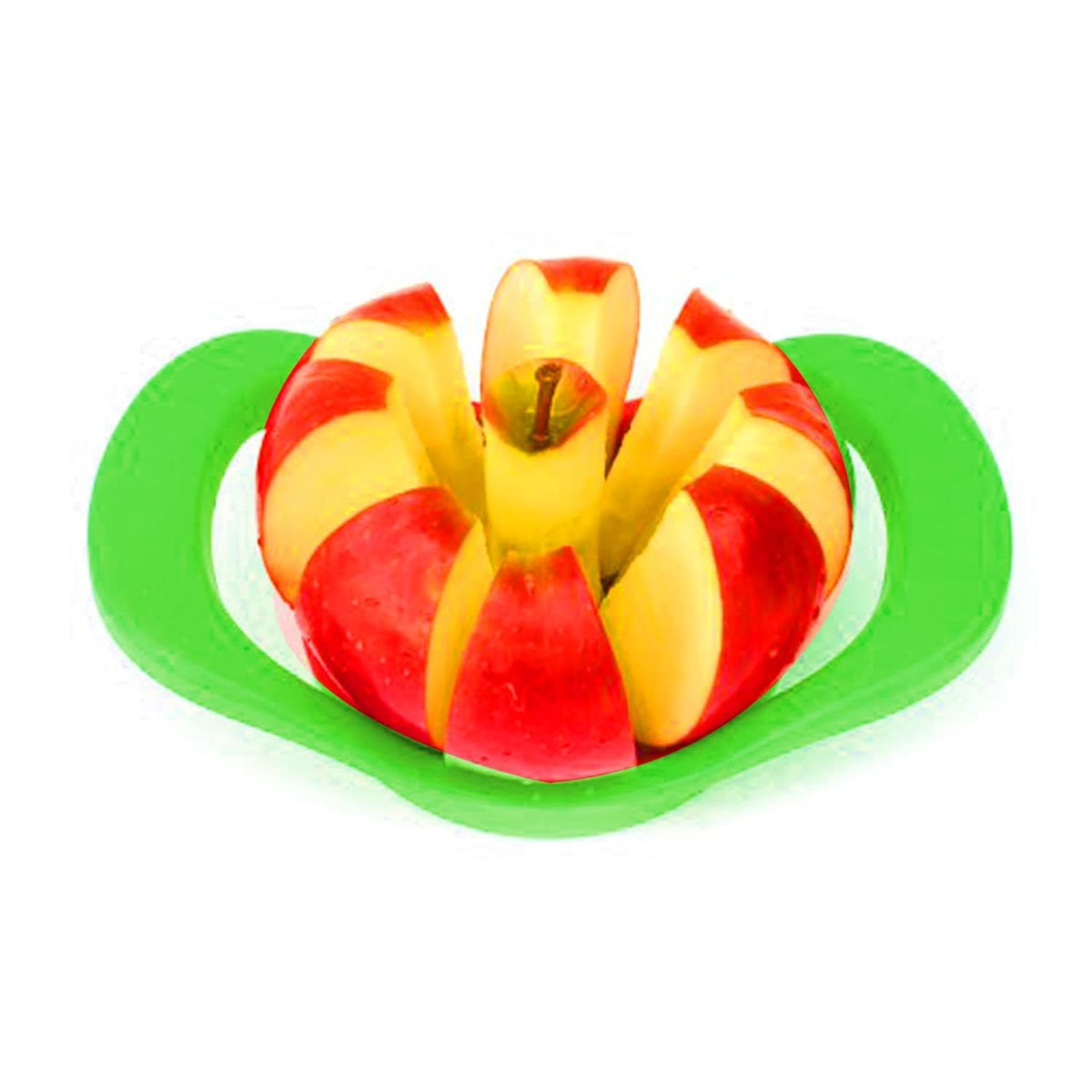 Apple Cutter | Manual Slicer with 8 Blades and Handle (Green) 2pcs