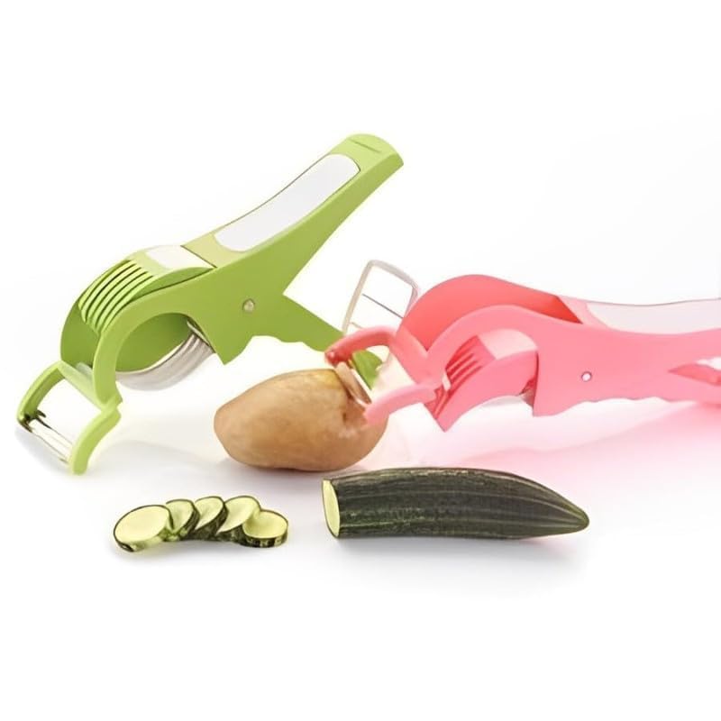 Okra Cutter and Vegetable Slicer with Stainless Steel Blades