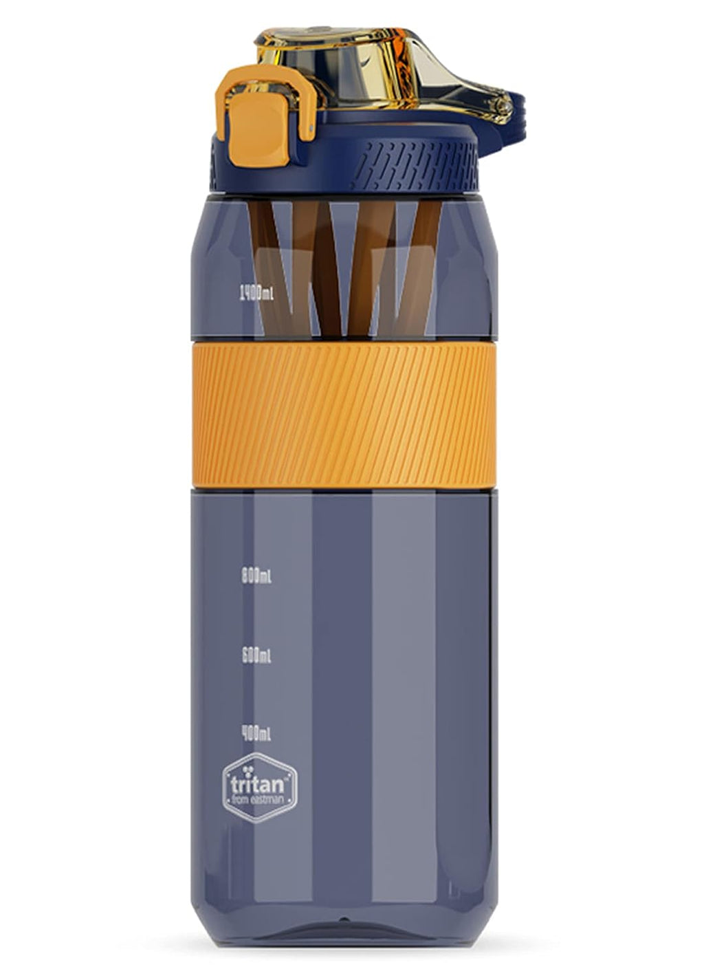 1600 ml Water Bottle with Straw and Fruit Infuser, Blue