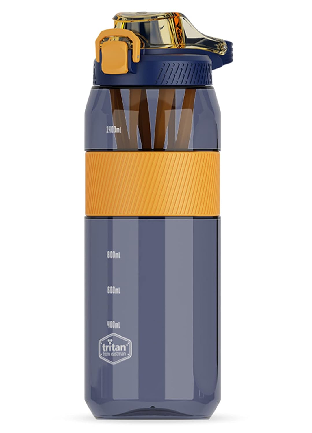 1600 ml Water Bottle with Straw and Fruit Infuser, Blue